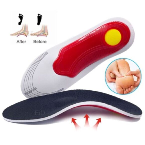Foot Orthotics Insoles Arch Support Shoe Inserts Cuttable Special Shaped Breath - Picture 1 of 11
